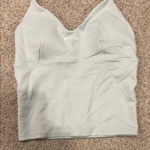 DFYNE Light Gray V-Neck Tank Top